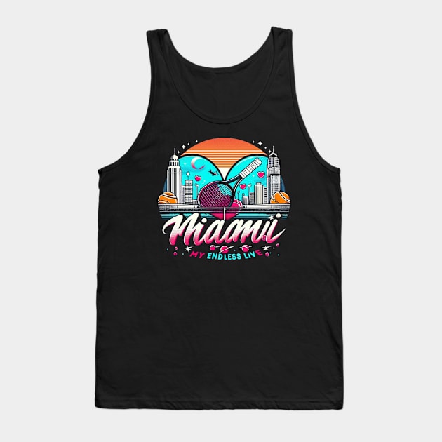 Miaami tennis: my endless love. Tank Top by HALLSHOP